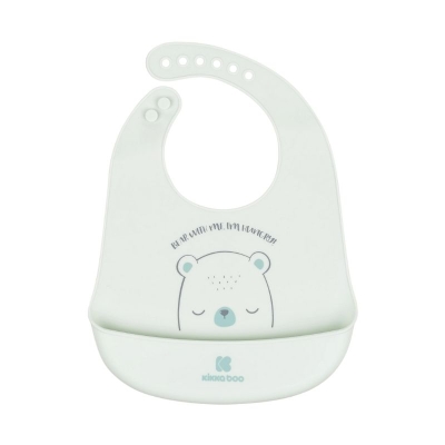 Babero Bear With Me Silicón Menta