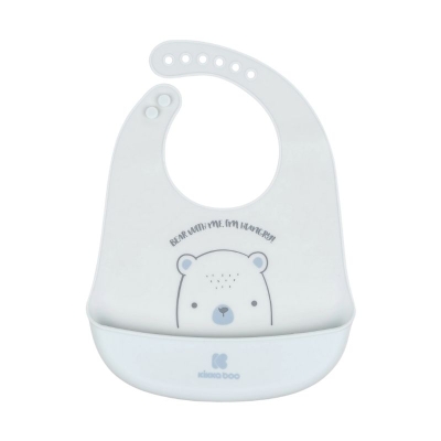 Babero Bear With Me Silicón Azul