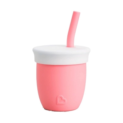 Vaso con Sorbete Silicón Rosado 4 Oz