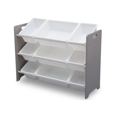 Organizador de Juguetes con Canastas Gris