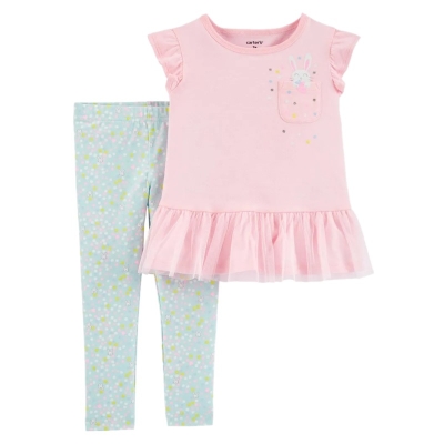 Conjunto Peplum Conejito Carter's 2 Piezas
