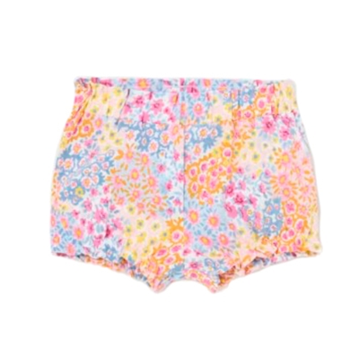 Pantalón Corto Floral Rosa Bebé