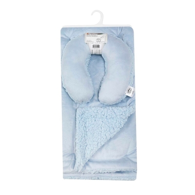 Frazada Con Cuello Azul