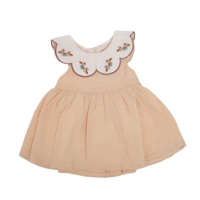 Vestido Para Niña Beige