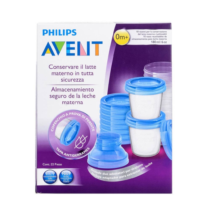Guardar Leche Bolsas De Lactancia Avent Avent Set 10 Recipientes