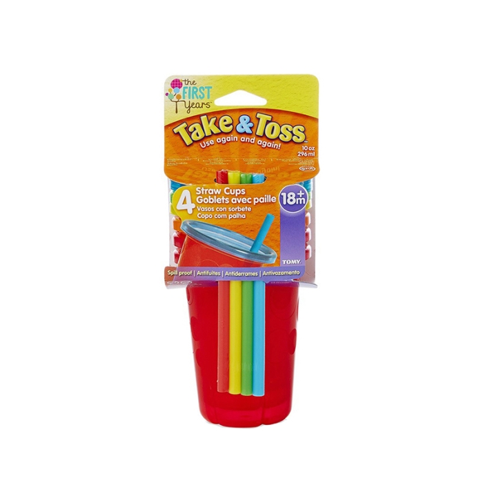 Take & Toss Straw Cups, 10 Ounce, 18M+ - 4 cups